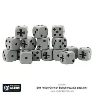 Bolt Action - German Balkenkreuz D6 Dice (16)-408402001