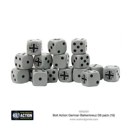 Bolt Action - German Balkenkreuz D6 Dice (16)-408402001