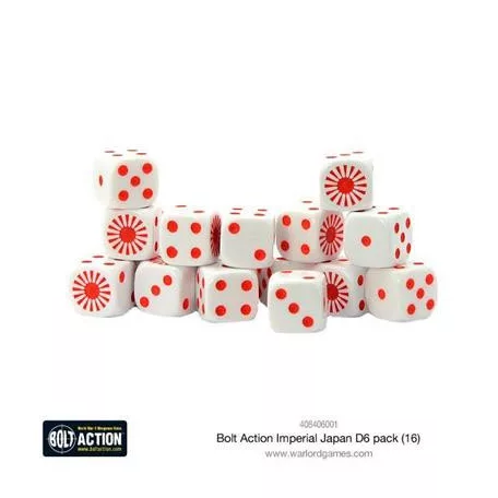 Bolt Action - Imperial Japanese D6 Dice (16)-408406001