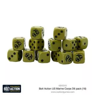 Bolt Action - US Marine Corps D6 Dice (16)-408403101