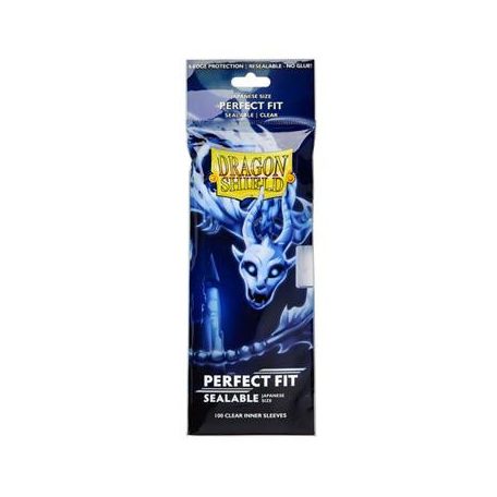 Dragon Shield Japanese Size Perfect Fit Sealable Inner Sleeves - Clear Yama (100 Sleeves)-AT-13251