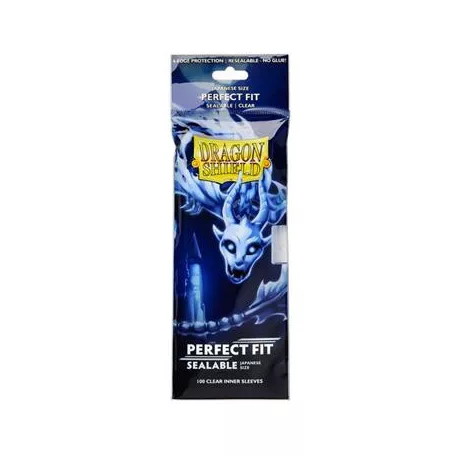 Dragon Shield Japanese Size Perfect Fit Sealable Inner Sleeves - Clear Yama (100 Sleeves)-AT-13251