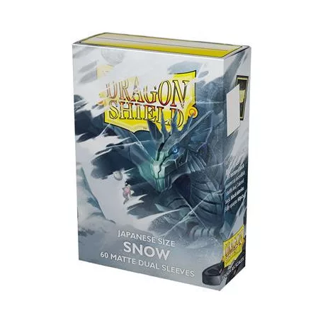 Dragon Shield Japanese size Dual Matte Sleeves - Snow 'Nirin' (60 Sleeves)-AT-15105