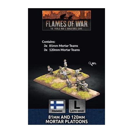Flames Of War 81mm and 120mm Mortar Platoons (x6) - EN-FI705