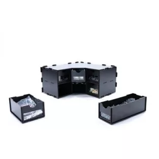 Kraken Wargames - Black Rack - Corner Element with Drawers-KWG0523-1