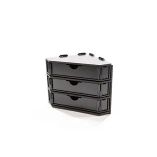 Kraken Wargames - Black Rack - End Element with Drawers-KWG0523-2