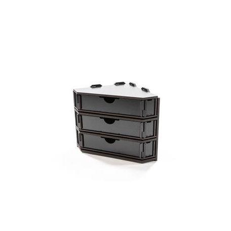 Kraken Wargames Black Paint Rack: Endstück mit Schubladen-KWG0523-2