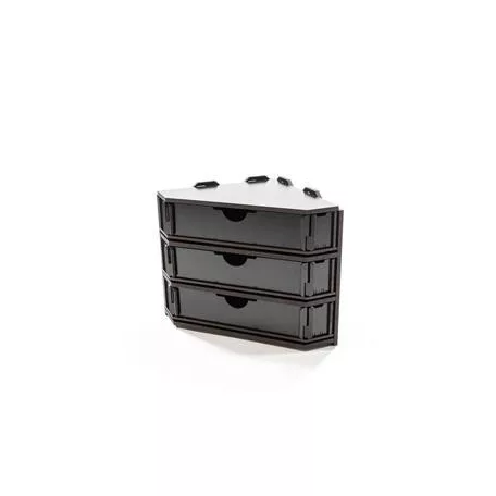 Kraken Wargames - Black Rack - End Element with Drawers-KWG0523-2