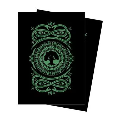 UP - Standard Sleeves for Magic: The Gathering Mana 7 Forest (100 Sleeves)-19247