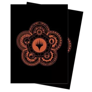 UP - Standard Sleeves for Magic: The Gathering Mana 7 Color Wheel (100 Sleeves)-19248