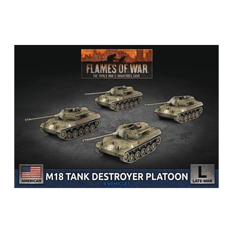 Flames Of War - M18 Hellcat (76mm) Tank Destroyer Platoon (x4 Plastic)-UBX93