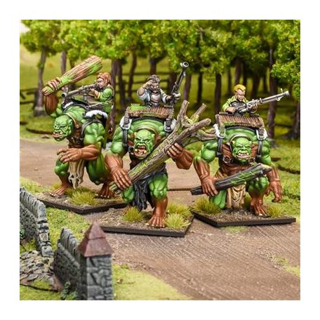Kings of War - Halflings: Forest Troll Gunners Regiment - EN-MGKWHF303