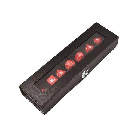 UP - Heavy Metal Red and White RPG Dice Set for Dungeons & Dragons-18395