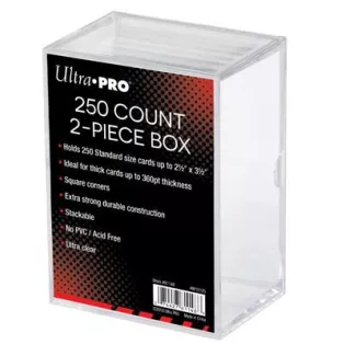 UP - 2-Piece 250 Count Clear Card Storage Box-81148