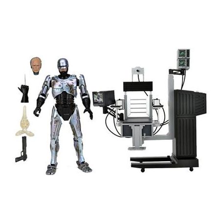 RoboCop 7" Scale Action Figure - Ultimate Battle Damaged RoboCop with Chair-NECA42142
