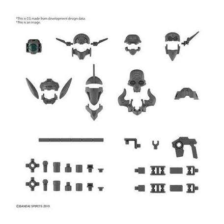 30MM 1/144 Option Parts Set 7 (Customize Heads B)-MK63386