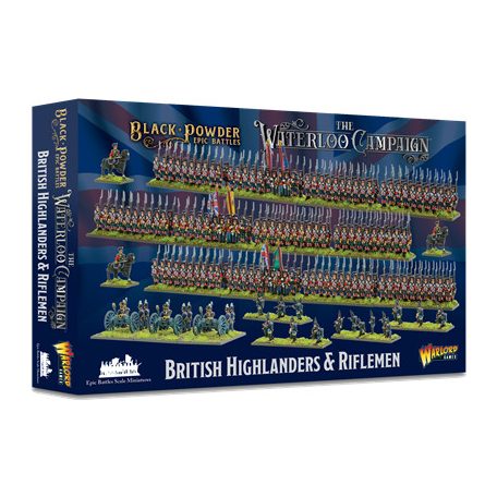 Black Powder Epic Battles: Waterloo - British Highlanders & Riflemen Plastic Boxset - EN-312001004