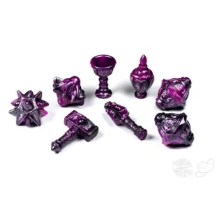 PolyHero Cleric 8 Dice Set Vile Violet-PHD2308