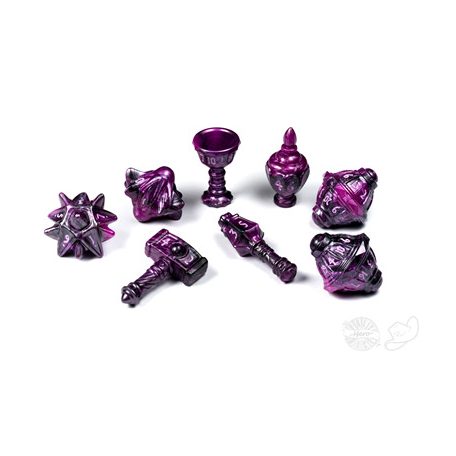 PolyHero Cleric 8 Dice Set Vile Violet-PHD2308
