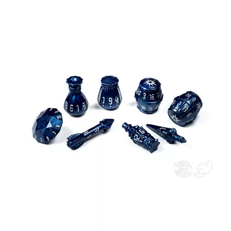 PolyHero Rogue 8 Dice Set Midnight Blue-PHD2319