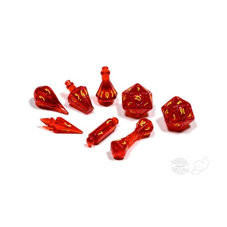 PolyHero Wizard 8 Dice Set Dragonfire-PHD2324