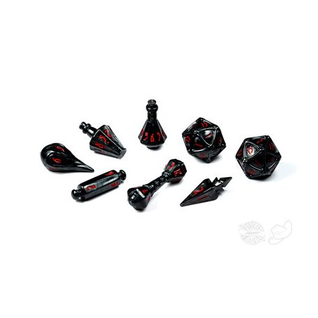 PolyHero Wizard 8 Dice Set Shadow-PHD2325