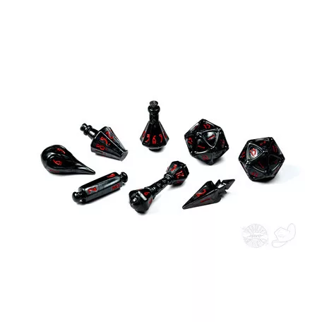 PolyHero Wizard 8 Dice Set Shadow-PHD2325