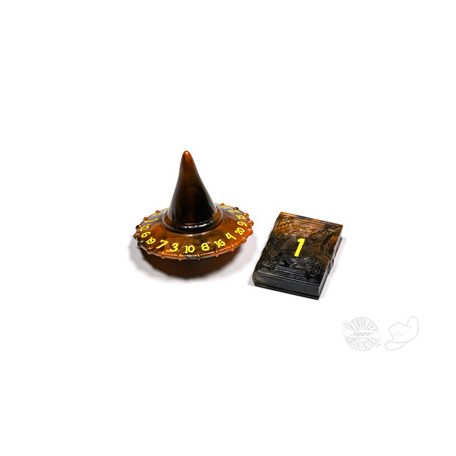 PolyHero Wizard d20 Wizard Hat and d2 Spellbook in Smoldering Ember-PHD2340