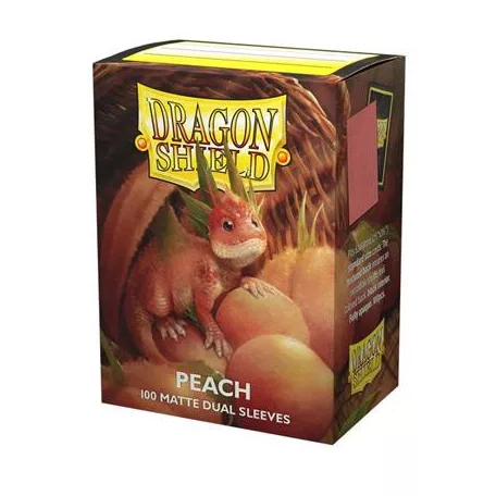 Dragon Shield Standard Matte Dual Sleeves - Peach Piip (100 Sleeves)-AT-15053