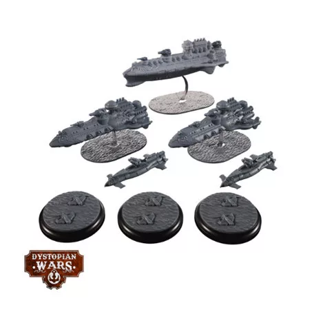 Dystopian Wars: Magenta Battlefleet Set - EN-DWA220007