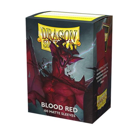 Dragon Shield Standard Matte Sleeves - Blood Red 'Simurag' (100 Sleeves)-AT-11050