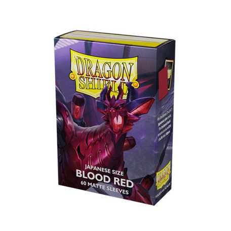 Dragon Shield Japanese Matte Sleeves - Blood Red 'Juusouken' (60 Sleeves)-AT-11150