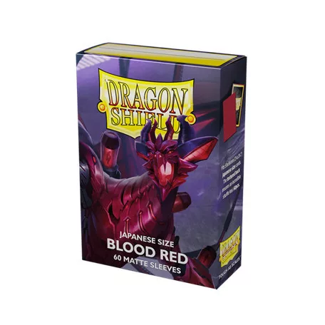 Dragon Shield Japanese Matte Sleeves - Blood Red 'Juusouken' (60 Sleeves)-AT-11150