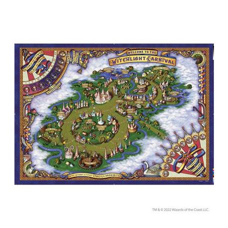 D&D Icons of the Realms: The Domain of Prismeer and The Witchlight Carnival Wall Map-WZK89203
