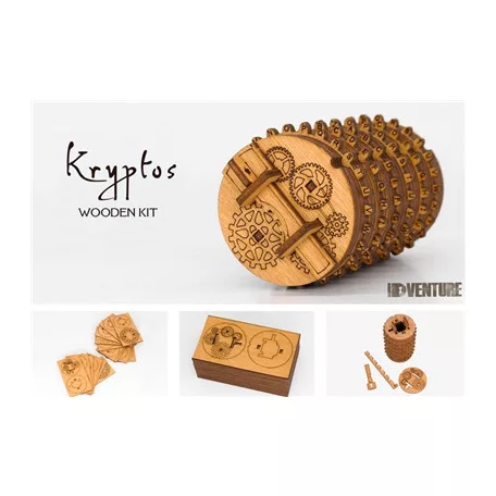 Kryptos - Cryptex Wooden Kit-11179
