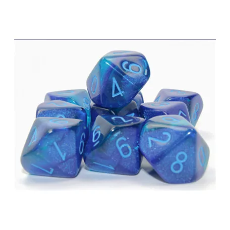 Gemini Blue-Blue/light blue Luminary Set of 10 d10s-26263