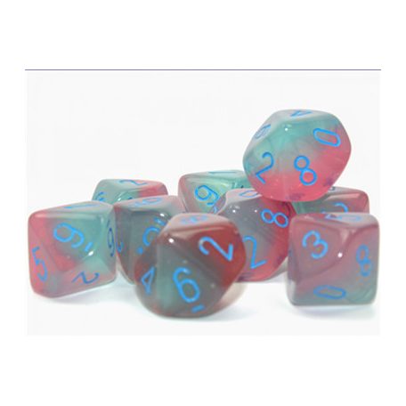 Gemini Gel Green-Pink/blue Luminary Set of 10 d10s-26264
