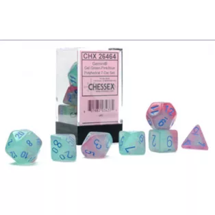 Gemini Polyhedral Gel Green-Pink/blue Luminary 7-Die Set-26464