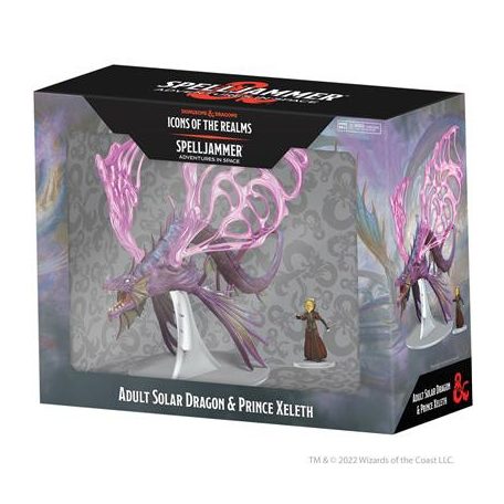 D&D Icons of the Realms: Spelljammer Adventures in Space Adult Solar Dragon & Prince Xeleth (Set 24)-WZK96168