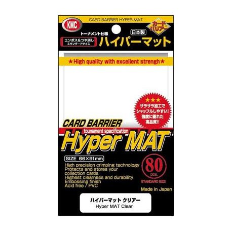 KMC Standard Sleeves - Hyper Mat Clear (80 Sleeves)-KMC229