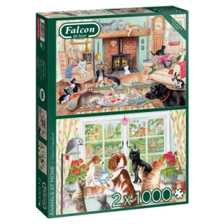Falcon - Animals at Home (2×1000 Teile)-11318