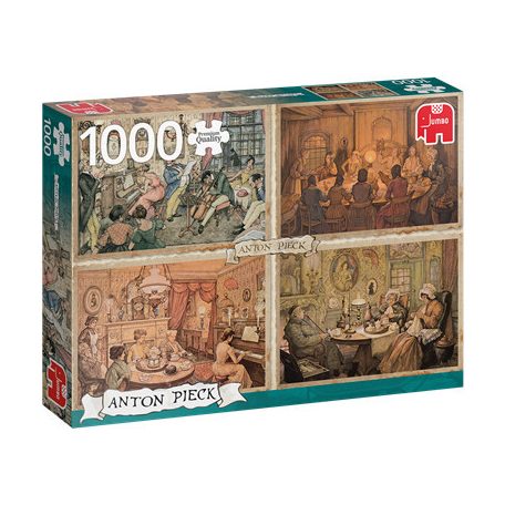 Premium Collection - Anton Pieck, Unterhaltung im Wohnzimmer (1000 Teile)-18856