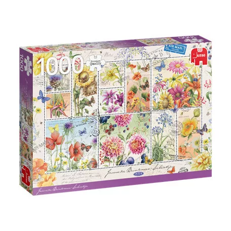 Premium Collection - Janneke Brinkman, Briefmarken mit Sommerblumen (1000 Teile)-18812