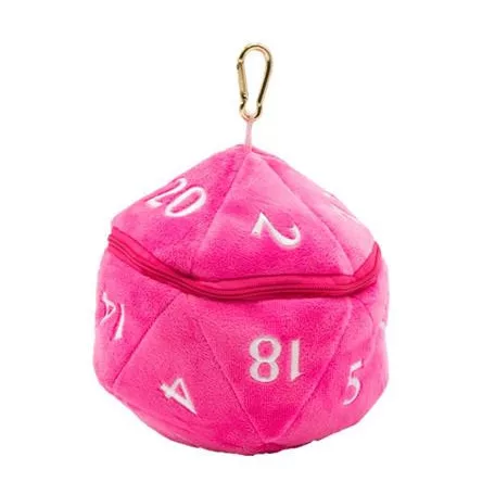 UP - D20 Plush Dice Bag - Hot Pink-16036