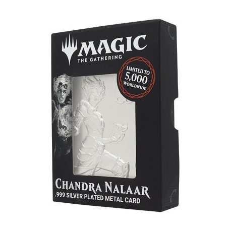 Magic the Gathering Limited Edition .999 Silver Plated Chandra Nalaar Metal Collectible-HAS-MAG28