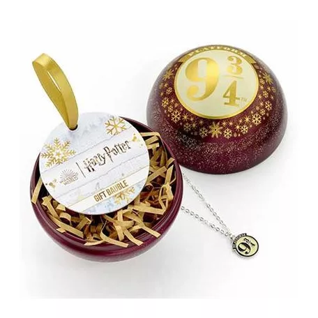 Christmas Bauble Platform 9 3/4 and Necklace - Harry Potter-EHPCB0323