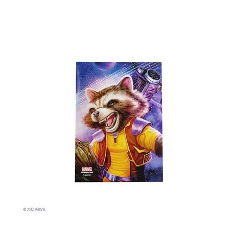 Gamegenic - Marvel Champions FINE ART Sleeves - Rocket Raccoon (51 Sleeves)-GGS15015ML