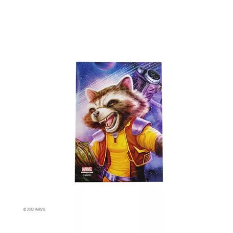 Gamegenic - Marvel Champions FINE ART Sleeves - Rocket Raccoon (51 Sleeves)-GGS15015ML