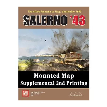 Salerno '43 Mounted Map Supplemental 2nd Printing - EN-2122MM