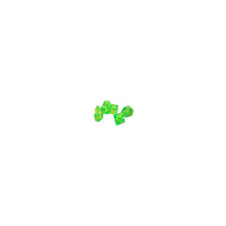 Munchkin Polyhedral Dice (7) Green/Yellow-SJG5545C